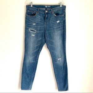 Gap factory distressed medium washed legging